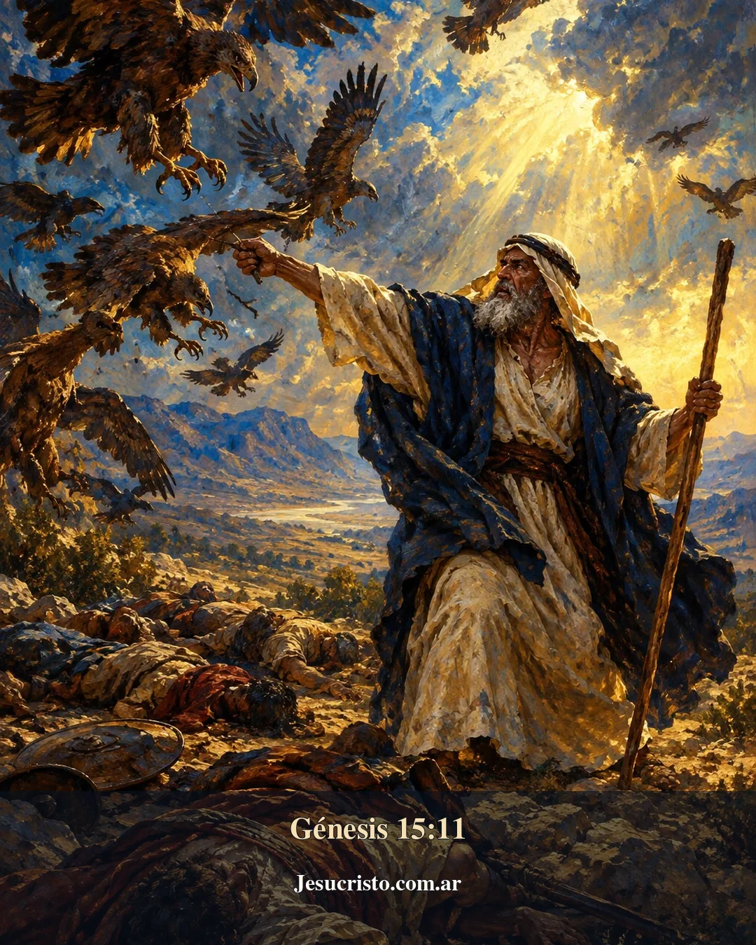 Ilustración bíblica de Génesis 15:11