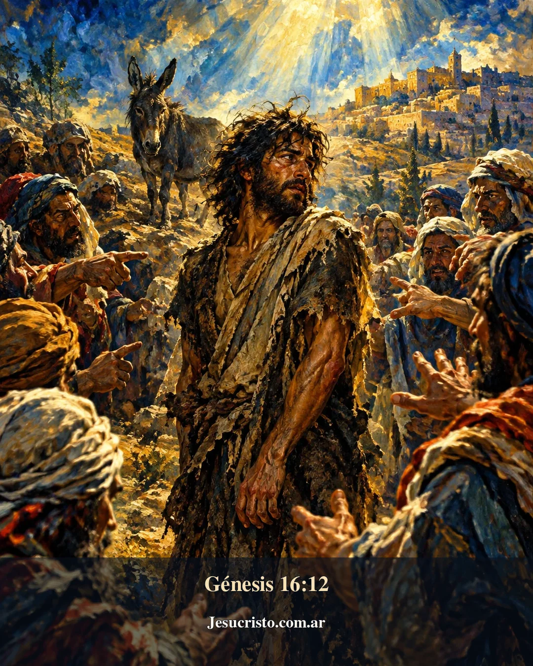 Ilustración bíblica de Génesis 16:12