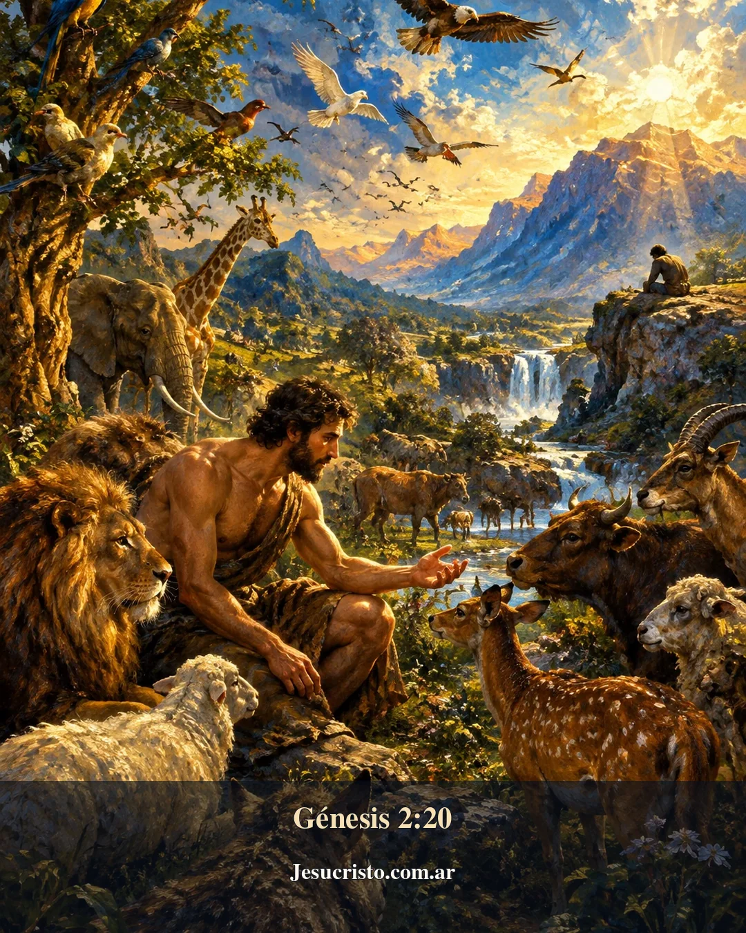 Ilustración bíblica de Génesis 2:20